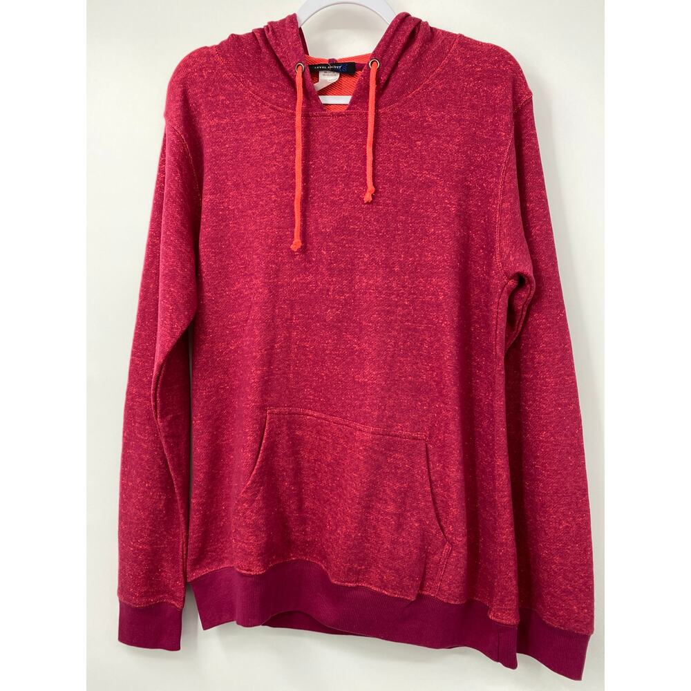 Level Eight Womens Purple Pink Orange Hoodie Sweater Top NEW Large Hooded